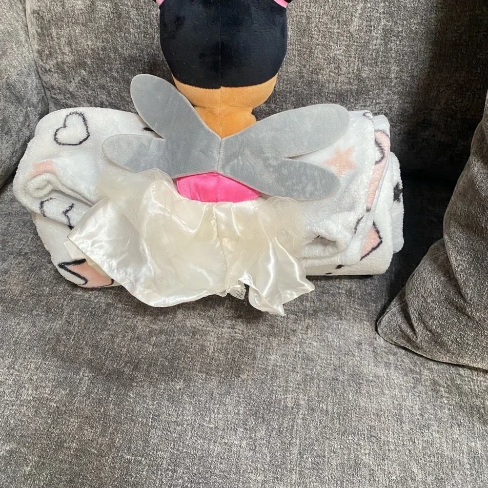 Kids Fairy Plush Doll with Blanket - Pink and White